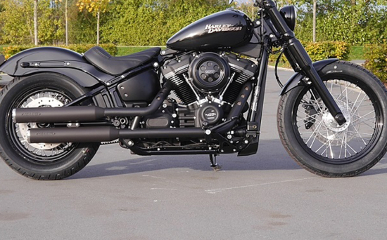 MILLER 2-2 - Independence - silber - EURO4 / Harley Low Rider S / SlipOn 114 CUI / EG-BE