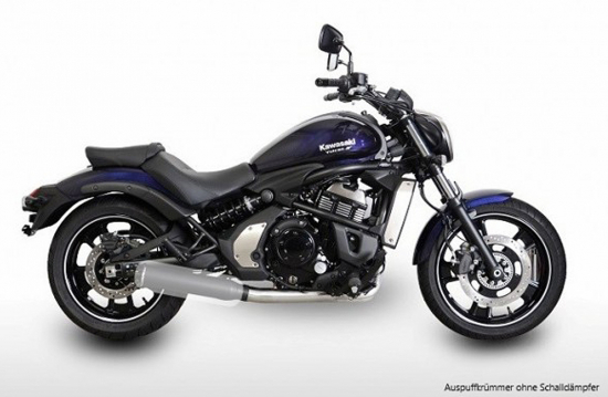 MILLER  Matador - Auspuffkrümmer / silber poliert / Kawsaki Vulcan S / EG-BE