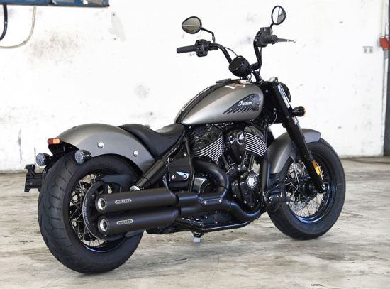 MILLER  Omaha  / EURO 5 + SlipOn / black-black / Indian - Chief Dark Horse - Bobber / 116 cui / EG-ABE