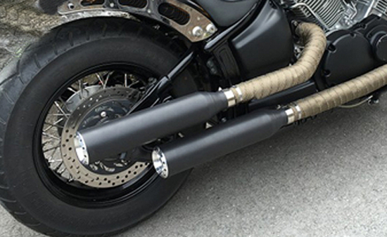 MILLER - ESD - SlipOn / Yamaha XVS 1100 DragStar / schwarz / BR - Roadkiller / EG-BE