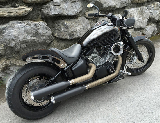 MILLER - ESD - SlipOn / Yamaha XVS 1100 DragStar / schwarz / BR - Roadkiller / EG-BE
