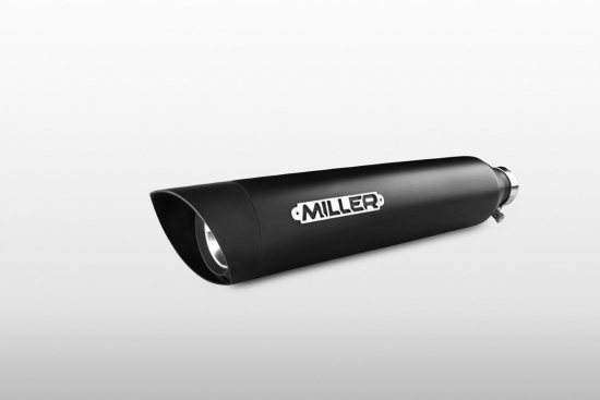 Preview: MILLER - 2-2 - STORMBREAKER - black + SlashCut black / Honda CMX 1100 Rebel / 2 in 2 - SlipOn - 2021 bis 2026 / EG-BE