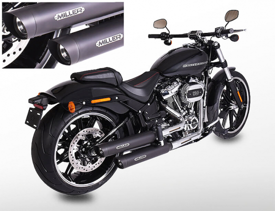 MILLER 2-2 - Independence - black - Euro 4 / HD Softail Deluxe / SlipOn / 107 CUI / EG-BE