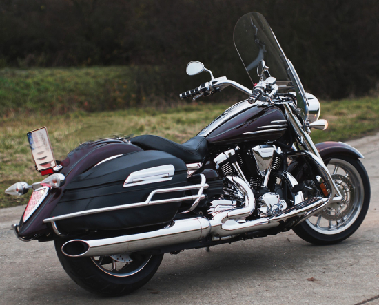 Sale: MILLER 2-1 - Ocean Drive L - Endschalldämpfer + Slash Cut + KAT / silber poliert / Yamaha XV 1900  / EG-BE