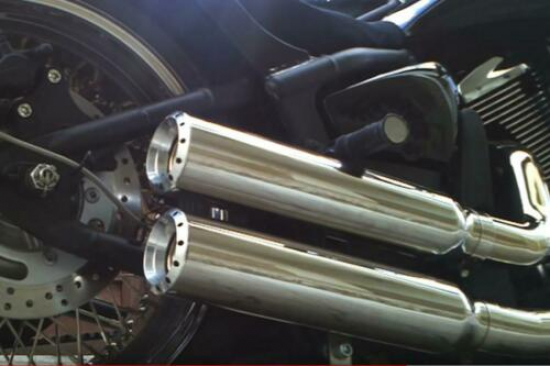 Sale: MILLER 2-2 - Kawasaki VN 900 / Komplett - Anlage MUSTANG / silber poliert / KAT / EG-BE