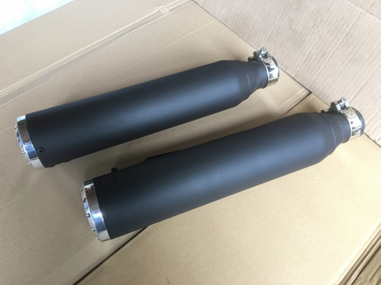 Sale: 2 Stck - MILLER - Universal Endschalldämpfer EVO1 /  schwarz / 85 / 390 / 50-45 / ABE