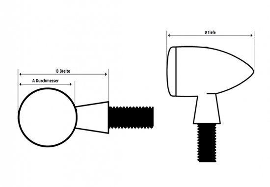 ALL-IN-ONE / LED - Rücklichtblinker-Kombi / Blaze / schwarz + Klarglas / 2 Stck / Paar / E-Zeichen