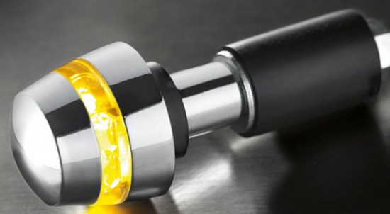 Kellermann Lenkerenden-Blinker LED / BL 2000 Dark / chrom / 1 Stck / ECE