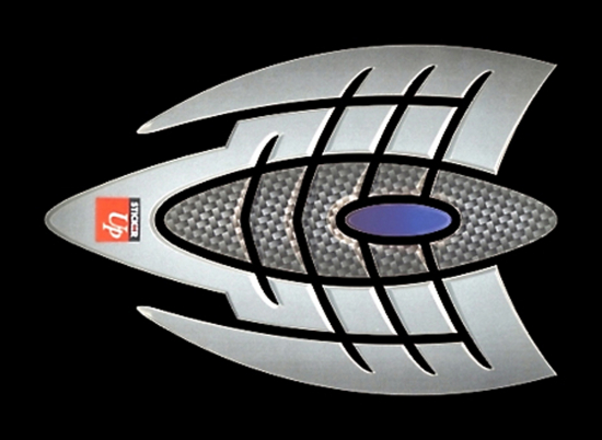 Tankpad - Tankschutz - Space / silber-grau-blau / Kratzerschutz universal