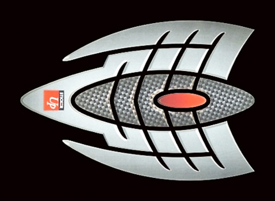 Tankpad - Tankschutz - Space / silber-grau-rot / Kratzerschutz universal