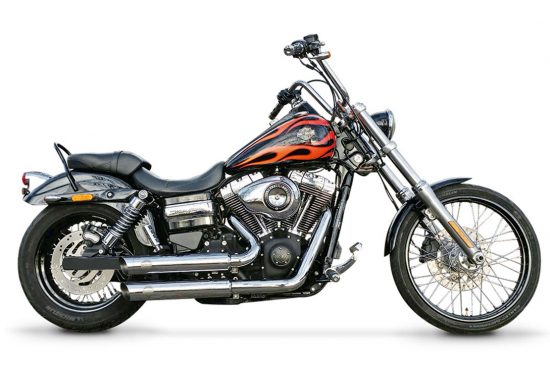 PENZL Neo Classic - Auspuffset + Krümmer - gleichlang / verstellbar / chrom / Harley Dyna  / 06 - 16 / ABE