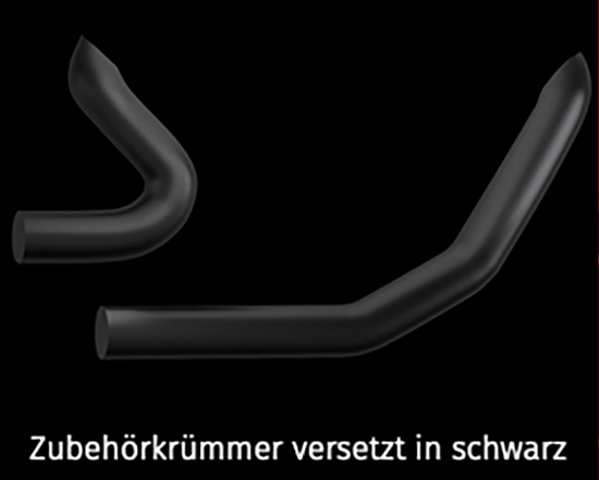 PENZL Krümmer - Set  - versetzt / schwarz / Harley Softail Breakout / 08 - 17