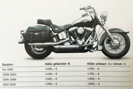 PENZL - Neo Classic Auspuffset verstellb. / fein gebürstet / Harley Custom-Classic-Deluxe-Heritage / 04-16 / EG-BE