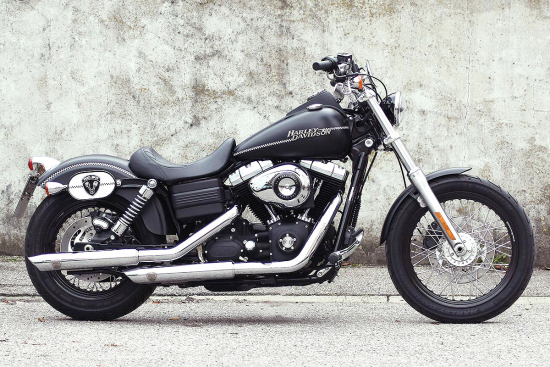 PENZL - Neo Classic Auspuffset verstellb. / fein gebürstet / Harley Dyna - StreetBob / 2007 / EG-BE