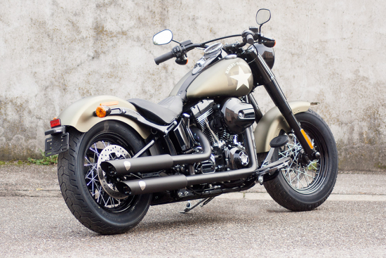 Black - Sale: PENZL - Neo Classic Auspuffset / verstellbar / schwarz / HD Softail Slim / EG-BE