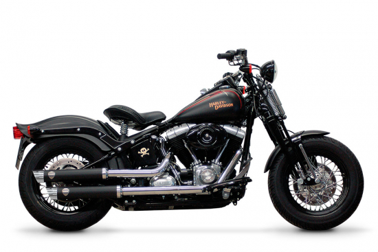 PENZL - Neo Classic Auspuffset verstellbar / black / Harley Dyna + StreetBob / 04-05 / EG-BE