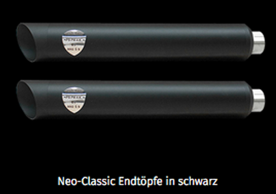 PENZL - Neo Classic Auspuffset verstellbar / 80mm / black / HD Touring / 07-08 / EG-BE