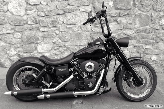 SALE: PENZL Retro Line Auspuffset / verstellbar / schwarz / HD Dyna - StreetBob / 08-16 / EG-BE