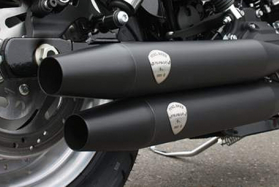 PENZL - Neo Classic-Auspuff-verstellbar. / ceramic - black / 400 mm / YAMAHA XVS 1100 / ab 2003 / ABE