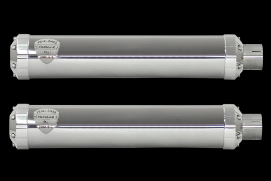 KBS-Edition: PENZL Retro Line Auspuffset / verstellb. / 100 mm - chrom / Kawasaki VN 2000 / EG-BE