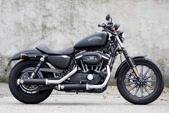 PENZL Retro Line - Auspuffset  verstellb. / black / Harley Sportster / 14-16 / EG-BE