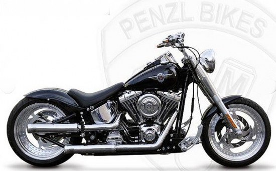 PENZL - Retro Line Auspuffset verstellb. / verchromt / Harley Fat Boy & Nostalgia / Deuce / 04-16 / EG-BE