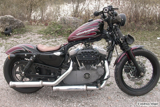 SALE: PENZL Retro Line - Auspuffset verstellb. / chrom / Harley Sportster / 04-13 / EG-BE