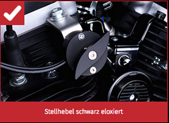PENZL Retro Line Auspuffset / verstellbar / Ceramic schwarz + Endkappe CUP schwarz / Kawasaki VN 1700 / EG-BE