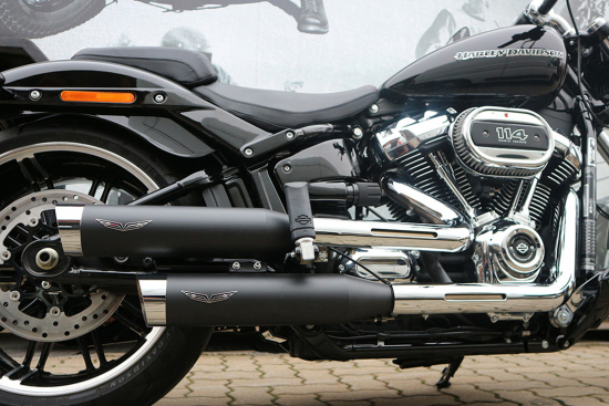 PENZL V2-Speed Auspuffset verstellb. / black ceramic / Harley Softail / 08-17 / EG-BE