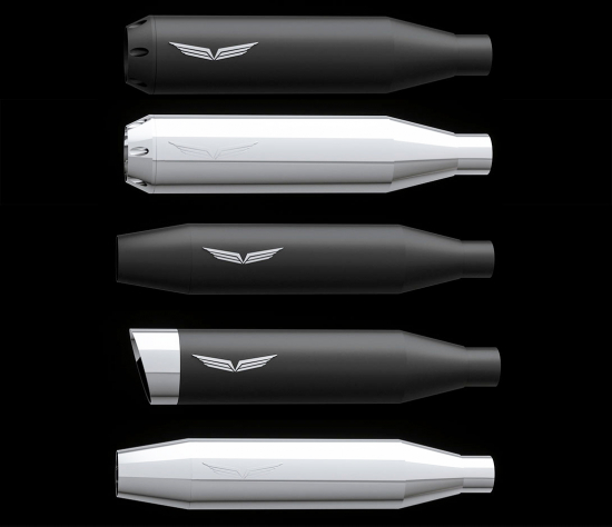 PENZL - V2-Speed Auspuff elek. verstellb. / ceramic schwarz / Harley Heritage / 2018 /ABE