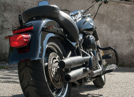 PENZL V2-Speed Auspuffset verstellb. / black ceramic / Harley Softail / 08-17 / EG-BE