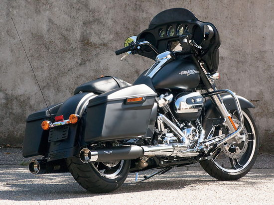 Preview: PENZL - V2-Speed Auspuff / elek. verstellb. / schwarz-matt / Harley Davidson Tourer / ME 107 / ME 114 / EG-BE