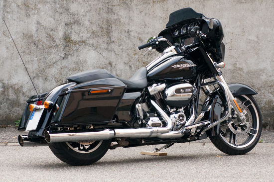 PENZL - V2-Speed Auspuff / elek. verstellb. / Chrom / Harley Tourer / ab 2017 / EG-BE