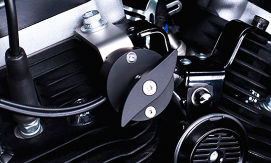 PENZL - Retro Line Auspuffset verstellb. / schwarz + Verstellhebel schwarz / Harley Sportster / 14-16 / EG-BE