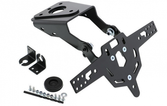 RR - Kennzeichenhalter - inkl. Reflektor + LED-Leuchte / black / Yamaha MT 125 / 2014 - 19