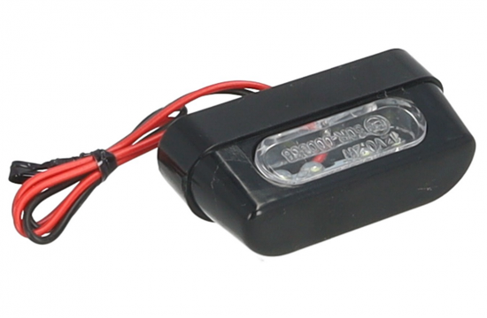 LED - Kennzeichenleuchte klein / schwarz - universal / E-Zeichen