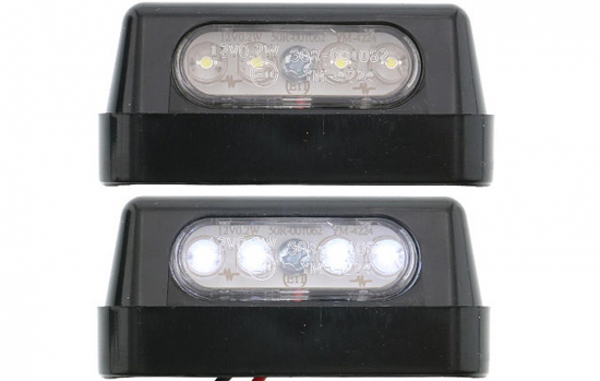 Mini - LED - Kennzeichenleuchte / ABS / schwarz / universal / E-Zeichen