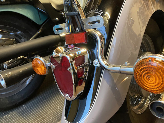 3D - Rücklichtverkleidung - Tech Glide "wunderschön"  / Yamaha XVS 650 / 1100 Classic / XVZ 1300 Royal Star / XV 1600 Wildstar - chrom