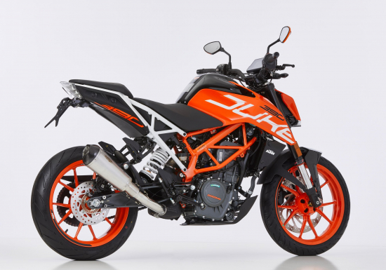 SHARK DSX 7 / Endtopf silber / KTM Duke 125 / ab 2017  / ABE