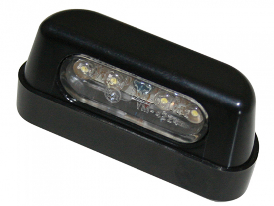 LED - Mini - Kennzeichenleuchte klein / schwarz - universal / E-Zeichen