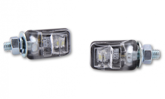 LED - PICCO - LED Kennzeichenbeleuchtung / schwarz / 1 Paar / E-Zeichen