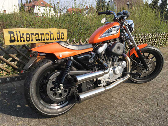 FALCON 2 in 2 Double Groove  / Komplettanlg. / ceramic schwarz beschichtet / HD Sportster XL / 1986 - 2003 / EG-BE