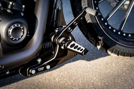 TB Fußrasten - Vorverlegungskit / Harley Softail - Street Bob + Low Rider + Standard ab 18 / TÜV