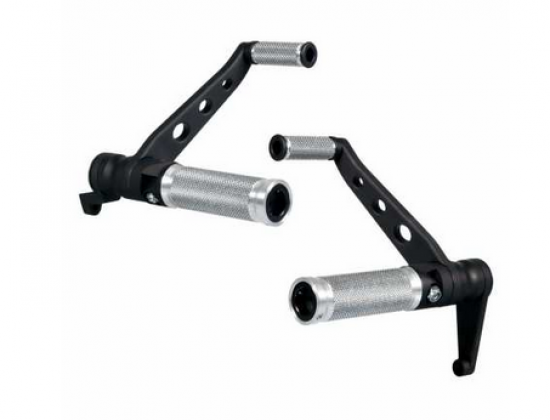 TB Fußrastenanlg. / BASE ALU / Alu schwarz / Harley Sportster - ab 04 - 13 / TÜV