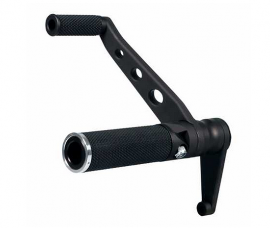 TB Fußrastenanlg. / BASE RUBBER / Alu schwarz / Harley Sportster - 2003 - 14 / TÜV