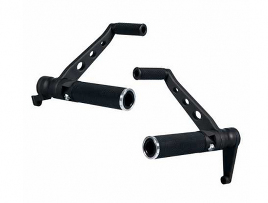 TB Fußrastenanlg. / BASE RUBBER / Alu schwarz / Harley Sportster - 2003 - 14 / TÜV