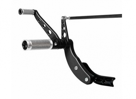 TB vorverlegt. Fußrastenanlage / BASE ALU / Harley Softail / 2000 - 17 / TÜV