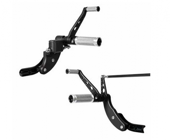 TB vorverlegt. Fußrastenanlage / BASE ALU / Harley Softail Evo / 1984 - 99 / TÜV
