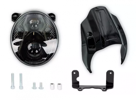 Nur bei uns: Headlamp Cap Upgrade-Kit - LED / schwarz matt / Street Bob FXBB/S & Standard FXST ab '18 / ab 2018