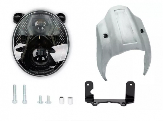 TB - Headlamp Cap Upgrade-Kit LED / roh / Street Bob FXBB/S & FXST ab '18 / ab 2018